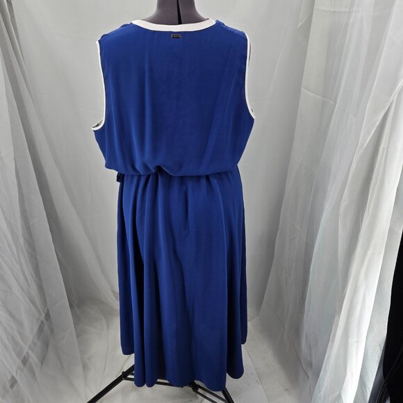 725-29 Anne Klein Royal Blue & white Maxi dress XXL - Picture 6 of 10
